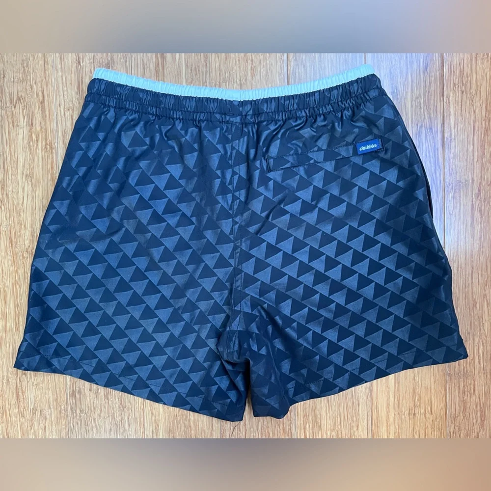 Chubbies swim trunks Black inseam 5.5” size small. 1210